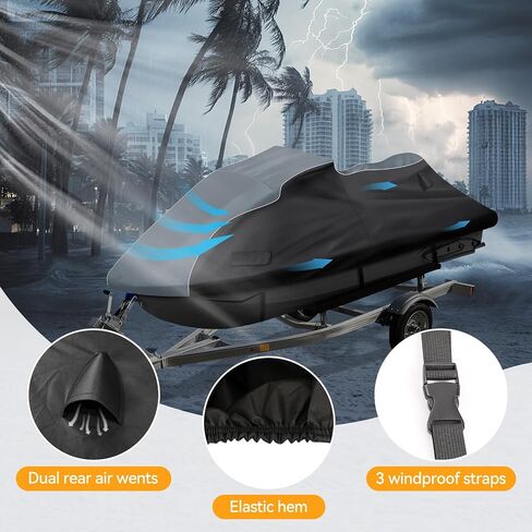 Jet Ski Cover for Yamaha VX/VX Deluxe 2015-2020,Heavy Duty 600D Oxford Waterproof Waverunner Cover,UV Protection Trailerable Jet Ski Cover in Saudi Arabia