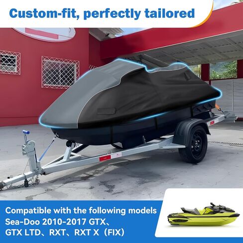 Jet Ski Cover for Yamaha VX/VX Deluxe 2015-2020,Heavy Duty 600D Oxford Waterproof Waverunner Cover,UV Protection Trailerable Jet Ski Cover in Saudi Arabia