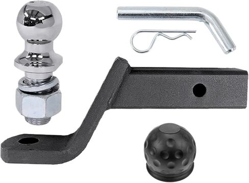 4 Inch Drop Tow Bar W/50mm 2inch Ball Cover Mount Tongue Hitch Trailer Car RV Boat Parts Accessories(with 2 Inch Ball) in Saudi Arabia