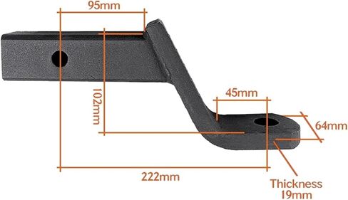 4 Inch Drop Tow Bar W/50mm 2inch Ball Cover Mount Tongue Hitch Trailer Car RV Boat Parts Accessories(with 2 Inch Ball) in Saudi Arabia
