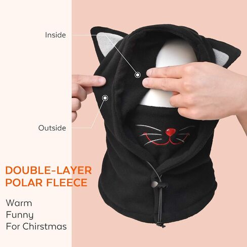 Kids Balaclava Ski Mask, Boys/Girls Washable Fleeces Winter Hat with Face Cover for Windproof,Panda,Small in Saudi Arabia