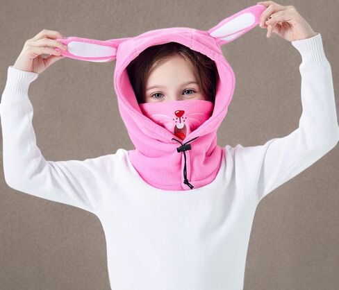 Kids Balaclava Ski Mask, Boys/Girls Washable Fleeces Winter Hat with Face Cover for Windproof,Panda,Small in Saudi Arabia