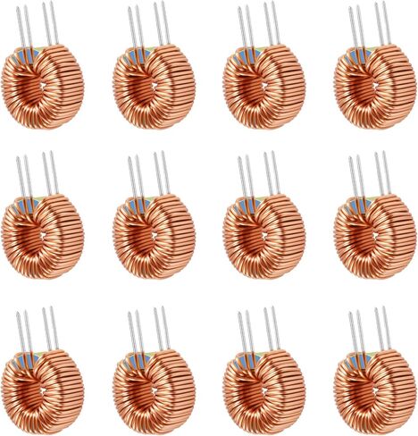 12 pcs مغناطيسي العمودي 100UH 5A لفائف الحث Toroid Core Sturoid محث Toroid لمحولات لوحة الدوائر DIY in Saudi Arabia