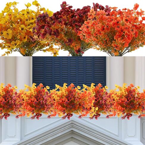 30 Bundles Artificial Flowers for Outdoors Fake Flowers No Fade Fake Plastic Flowers Faux Plants for Decoration Outdoor Artificial Flowers Fake Outdoor Flowers for Indoor Garden Patio Yard in Saudi Arabia