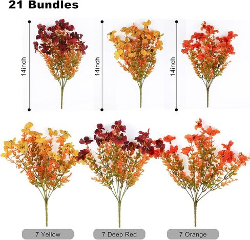 30 Bundles Artificial Flowers for Outdoors Fake Flowers No Fade Fake Plastic Flowers Faux Plants for Decoration Outdoor Artificial Flowers Fake Outdoor Flowers for Indoor Garden Patio Yard in Saudi Arabia