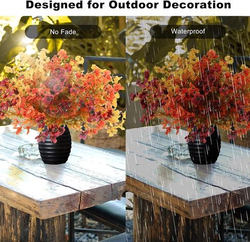 30 Bundles Artificial Flowers for Outdoors Fake Flowers No Fade Fake Plastic Flowers Faux Plants for Decoration Outdoor Artificial Flowers Fake Outdoor Flowers for Indoor Garden Patio Yard in Saudi Arabia
