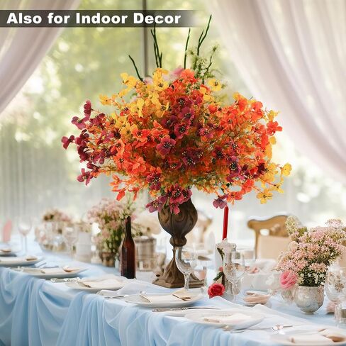 30 Bundles Artificial Flowers for Outdoors Fake Flowers No Fade Fake Plastic Flowers Faux Plants for Decoration Outdoor Artificial Flowers Fake Outdoor Flowers for Indoor Garden Patio Yard in Saudi Arabia