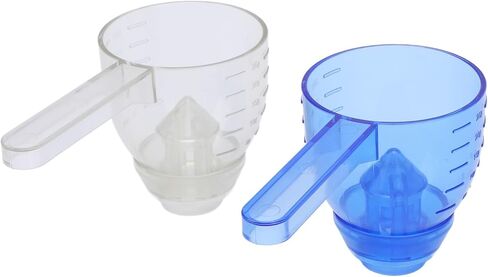 2 Pack 25g Capacity Clear Measuring Scoop with Funnel and Scale, Spill Proof and Convenient Transparent Measuring Cup in Saudi Arabia