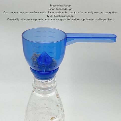2 Pack 25g Capacity Clear Measuring Scoop with Funnel and Scale, Spill Proof and Convenient Transparent Measuring Cup in Saudi Arabia