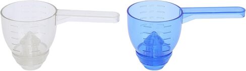2 Pack 25g Capacity Clear Measuring Scoop with Funnel and Scale, Spill Proof and Convenient Transparent Measuring Cup in Saudi Arabia
