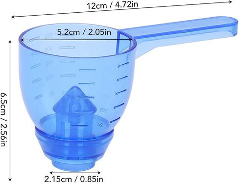 2 Pack 25g Capacity Clear Measuring Scoop with Funnel and Scale, Spill Proof and Convenient Transparent Measuring Cup in Saudi Arabia