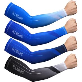 JenPen 4 Pair Sleeves to Cover Arms for Men Arm Sleeves for Men UV Sun Protection Arm Cooling Tattoo in Kuwait
