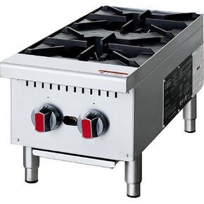 موقد الغاز التجاري 2 موقد ، 50000 BTU مجموعة غاز كونترتوب ، الفولاذ المقاوم للصدأ الشاقية للمطعم ، البروبان/نانوغرام متوافق مع الوقود المتعدد in Kuwait