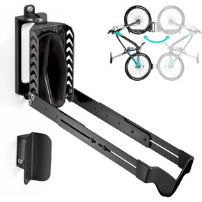 2-Pack Swivel Bike Rack Wall Mount, Bike Hangers for Garage, Space-Saving Vertical Bike Holder, Holds up to 77 lbs, Bicycle Wall Hanger Storage, No Heavy Lifting Required Indoor Hanging Bike Rack in Saudi Arabia