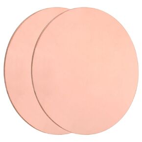 uxcell 3Pcs Copper Round Plate, 0.04"(1mm) Thick 2"(50mm) Dia Pure Copper Metal Sheet T2 Copper Round Disc Brass Circle Gaskets for Metal Stamping DIY Crafts in Kuwait