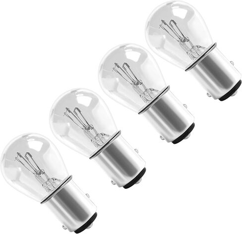 4Pcs Light bulb car brake stop signal turn tail light S8 batch 1157 12v (Clear) in Kuwait