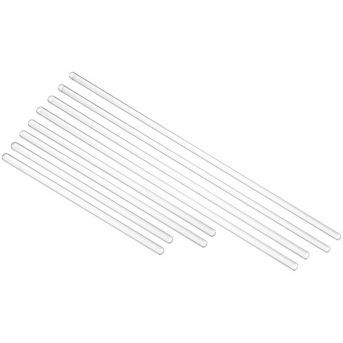 Patikil 8 PCS High Borosilecate Glass Stick ، ​​5.9-11.8 "طول قضبان ضيعة 6 مم مع كلا الطرفين أدوات خلط مستديرة لعلوم مطبخ مختبر مشاريع DIY ، واضحة in Kuwait