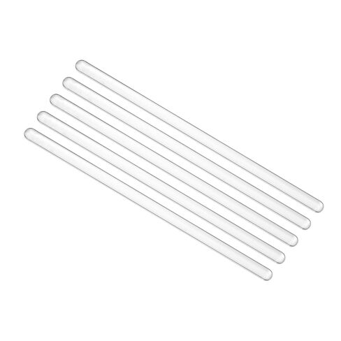 PATIKIL 5 Pcs High Borosilicate Glass Stick, 11.8" Length 8mm Dia Stirring Rod with Both Ends Round Mixing Tools for DIY Projects Lab Kitchen Science, Clear in Saudi Arabia