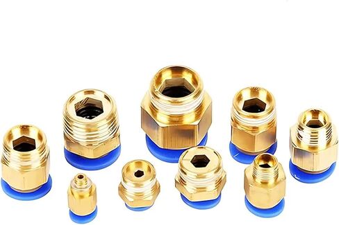 50-1000 pcs 4mm-12mm أنبوب من الذكور على التوالي مستقيم واحد اللمس هواء الهوائية تركيب موصل سريع PC4-M5-M5 PC6-01 PC8-02 (PC6-04،50 PCS) in Saudi Arabia