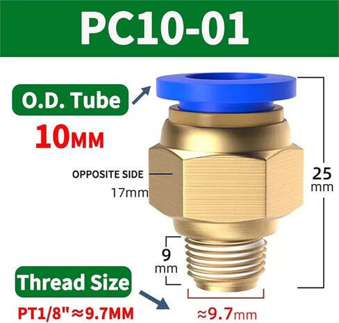 50-1000 pcs 4mm-12mm أنبوب من الذكور على التوالي مستقيم واحد اللمس هواء الهوائية تركيب موصل سريع PC4-M5-M5 PC6-01 PC8-02 (PC6-04،50 PCS) in Saudi Arabia