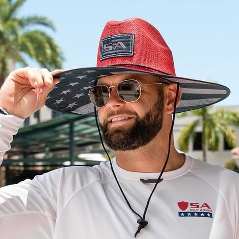 Soul of Adventure Keys Straw Hat for UV Sun Protection | UPF 50+ Sun Protection, Adjustable Drawstring in Kuwait