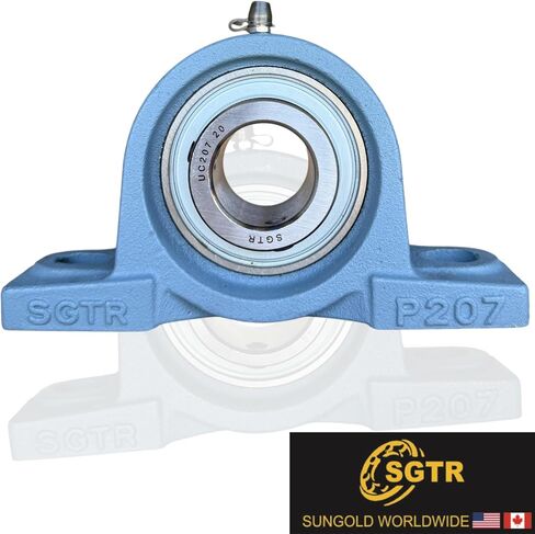 2 Pack Heavy Duty UCP207-20 Pillow Block Bearing, 1-1/4 inch Bore, Special Safety Seal, Industrial Grade, Self-Alignment, Chrome Steel Bearing Units, Solid Cast Iron Units in Saudi Arabia
