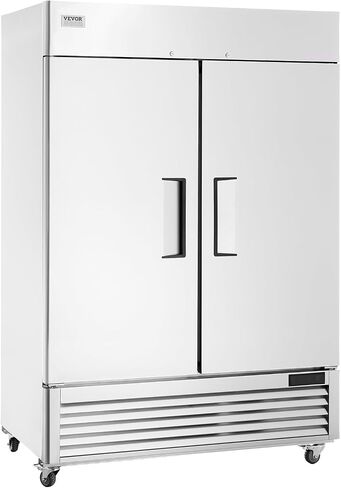 ثلاجة تجارية Vevor 44.21 cu.ft ، وصول في 54.4 "W أبواب ثلاجة مستقيمة 2 ، ثلاجة من الفولاذ المقاوم للصدأ التلقائي مع 8 أرفف ، 33 إلى 41 ℉ التحكم في درجة الحرارة ، مصباح LED ، 4 عجلات in Saudi Arabia