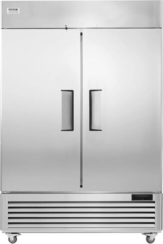 ثلاجة تجارية Vevor 44.21 cu.ft ، وصول في 54.4 "W أبواب ثلاجة مستقيمة 2 ، ثلاجة من الفولاذ المقاوم للصدأ التلقائي مع 8 أرفف ، 33 إلى 41 ℉ التحكم في درجة الحرارة ، مصباح LED ، 4 عجلات in Saudi Arabia