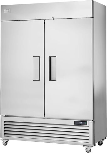 ثلاجة تجارية Vevor 44.21 cu.ft ، وصول في 54.4 "W أبواب ثلاجة مستقيمة 2 ، ثلاجة من الفولاذ المقاوم للصدأ التلقائي مع 8 أرفف ، 33 إلى 41 ℉ التحكم في درجة الحرارة ، مصباح LED ، 4 عجلات in Saudi Arabia