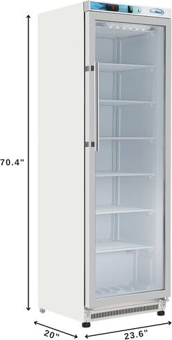 KoolMore KM-FMD12WGD 12 Cu. ft. Commercial Freezer with Glass Door in White-Manual Defrost in Saudi Arabia
