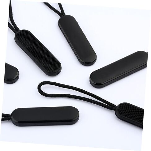 Homoyoyo 20 Pcs Black Oval Zipper Pull Rope Replacement Molded Sliders for Luggage Backpacks Jackets DIY Repair Kit for Bags Coats Sportswear in Saudi Arabia