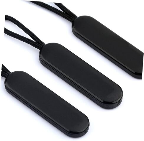 Homoyoyo 20 Pcs Black Oval Zipper Pull Rope Replacement Molded Sliders for Luggage Backpacks Jackets DIY Repair Kit for Bags Coats Sportswear in Saudi Arabia