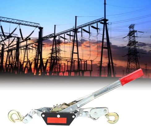 Gegong 2 Ton 4 Ton Wire Rope Hand Power Puller Double Hook Lifting Tool Mini Tightener with Padded Grip Heavy Duty Steel (2T) in Kuwait