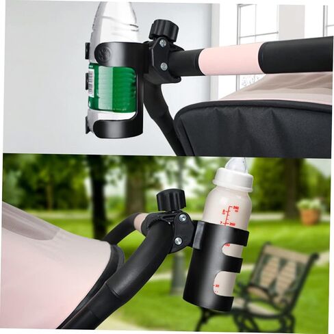 BESPORTBLE Baby Trolley Bottle for Stroller Adjustable Bottle Black Compatible Most Baby Carriages for Parents Go in Saudi Arabia