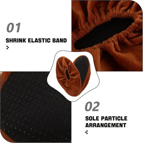 Milisten Bowling Shoe Protector Covers, 2Pairs Non Slip Reusable Shoe Covers Washable Flannel Bowling Ball Shoe Cover for Women Men Adults Bowling Sport Accessories in Saudi Arabia
