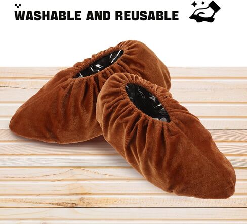 Milisten Bowling Shoe Protector Covers, 2Pairs Non Slip Reusable Shoe Covers Washable Flannel Bowling Ball Shoe Cover for Women Men Adults Bowling Sport Accessories in Saudi Arabia