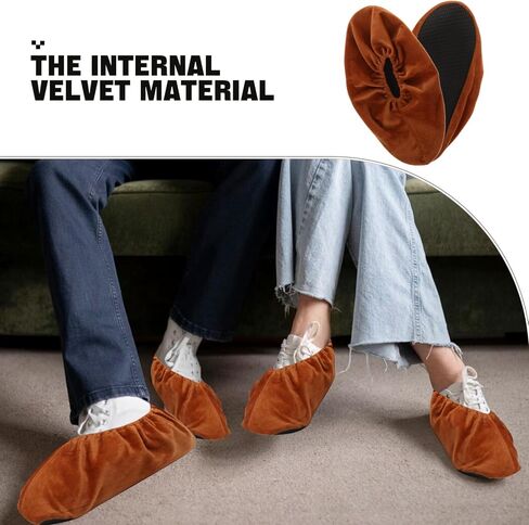 Milisten Bowling Shoe Protector Covers, 2Pairs Non Slip Reusable Shoe Covers Washable Flannel Bowling Ball Shoe Cover for Women Men Adults Bowling Sport Accessories in Saudi Arabia