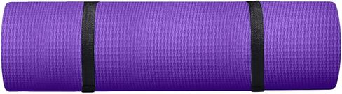 حصيرة اليوغا للنساء ، 1/5 "مضاد للكثافة عالية الكثافة سميك سميك غير الانزلاق مع حزام حمل ، حصيرة اليوغا غير المنزلق لتمديد بيلاتيس اللياقة البدنية الصالة الرياضية المنزل in Kuwait