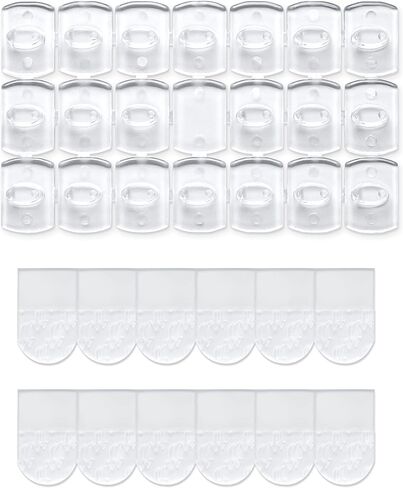 100 Mini Clear Light Clips with 120 Adhesive Strips, Damage-Free Indoor Mini Wall Hooks for Hanging, Removable Clips for Decoration in Saudi Arabia