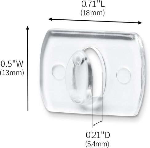 100 Mini Clear Light Clips with 120 Adhesive Strips, Damage-Free Indoor Mini Wall Hooks for Hanging, Removable Clips for Decoration in Saudi Arabia