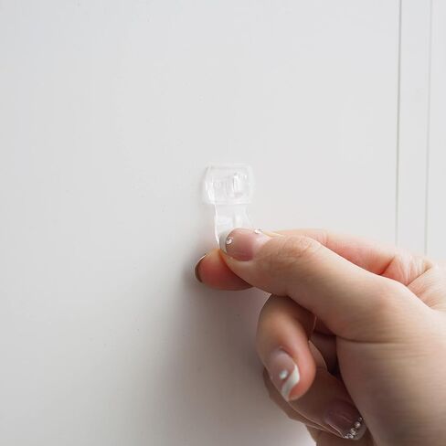 100 Mini Clear Light Clips with 120 Adhesive Strips, Damage-Free Indoor Mini Wall Hooks for Hanging, Removable Clips for Decoration in Saudi Arabia