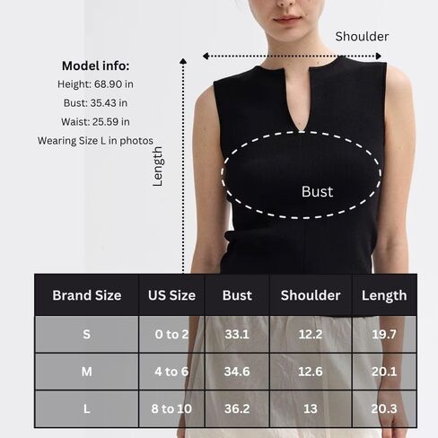 Women Summer Sleeveless Sweater Vest Minimalist V-Slit Neck Slim Fit Pullover Tank in Saudi Arabia