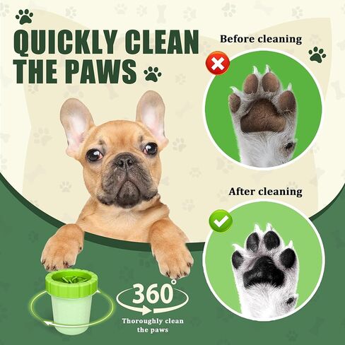 منظف ​​Qianruida Dog Paw مع اثنين من المناشف الوصية Muddy Paw Paw Dog Paw Gasher Cust Foot Cust (متوسط ​​، أزرق) in Kuwait