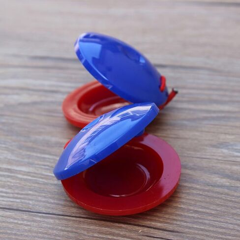 Castanets for Kids Plastic Finger Castanets Hand Hand Hand Musical Musical Machine Professional Castanet for Music أو Rhythm Class () in Kuwait