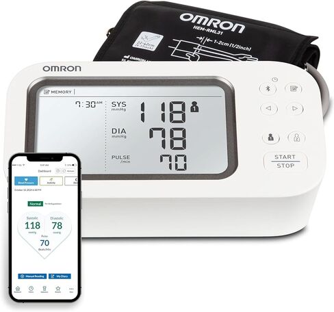 OMRON Gold Upper Arm Blood Pressure Monitor - Clinically Validated Blood Pressure Arm Cuff - Use OMRON Connect App for Unlimited Free Measurements in Saudi Arabia