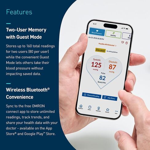 OMRON Gold Upper Arm Blood Pressure Monitor - Clinically Validated Blood Pressure Arm Cuff - Use OMRON Connect App for Unlimited Free Measurements in Saudi Arabia