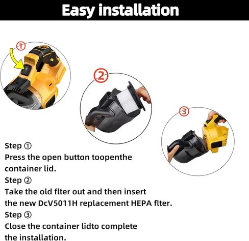 4 PCS- استبدال DCV501HB ， DCV5011H ， مرشحات HEPA. متوافق مع Dewalt 20V فراغ الفراغ اللاسلكي المرشح. in Kuwait