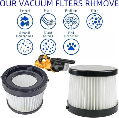 4 PCS- استبدال DCV501HB ， DCV5011H ， مرشحات HEPA. متوافق مع Dewalt 20V فراغ الفراغ اللاسلكي المرشح. in Kuwait