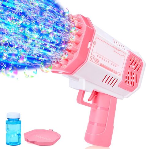 لعبة Sloosh Bubble Machine Toy للأعمار من 3-8 فتيات فتيات مع حل ، لعبة Rocket Shape Bubble Gun Toy للأطفال الذين تتراوح أعمارهم بين 4 و 8 سنوات ، والهدايا ، والبالغين ، وفضل الحفلات ، والصيف ، وحفل الزفاف ، وعيد الفصح in Kuwait