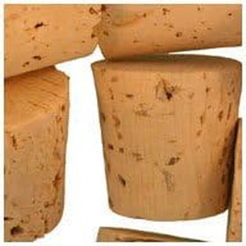 WidgetCo Size 13 Cork Stoppers, Standard Grade, Regular Length, Tapered Corks (Qty 100) in Saudi Arabia